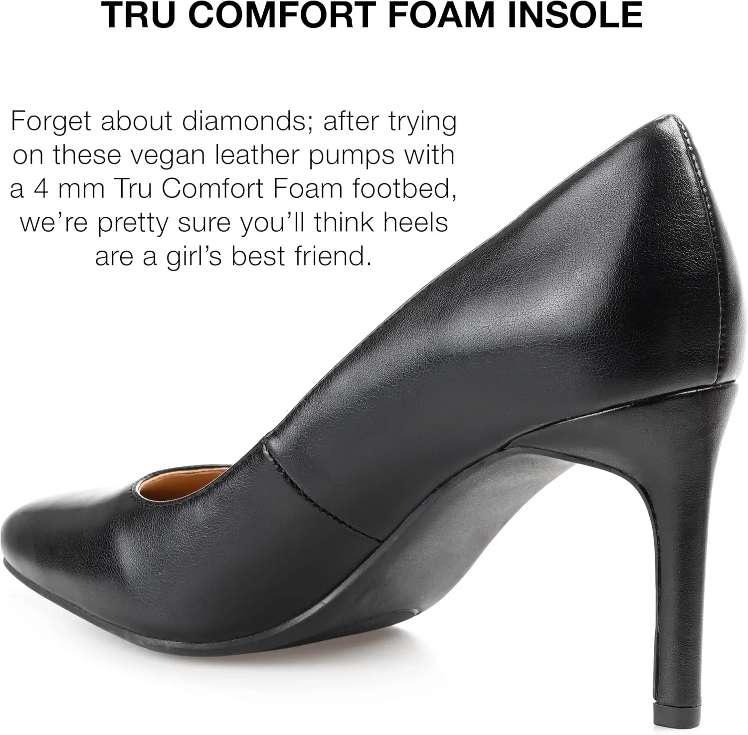 Journee Womens Monalee Tru Comfort Foam Square Toe Mid Heel Pumps