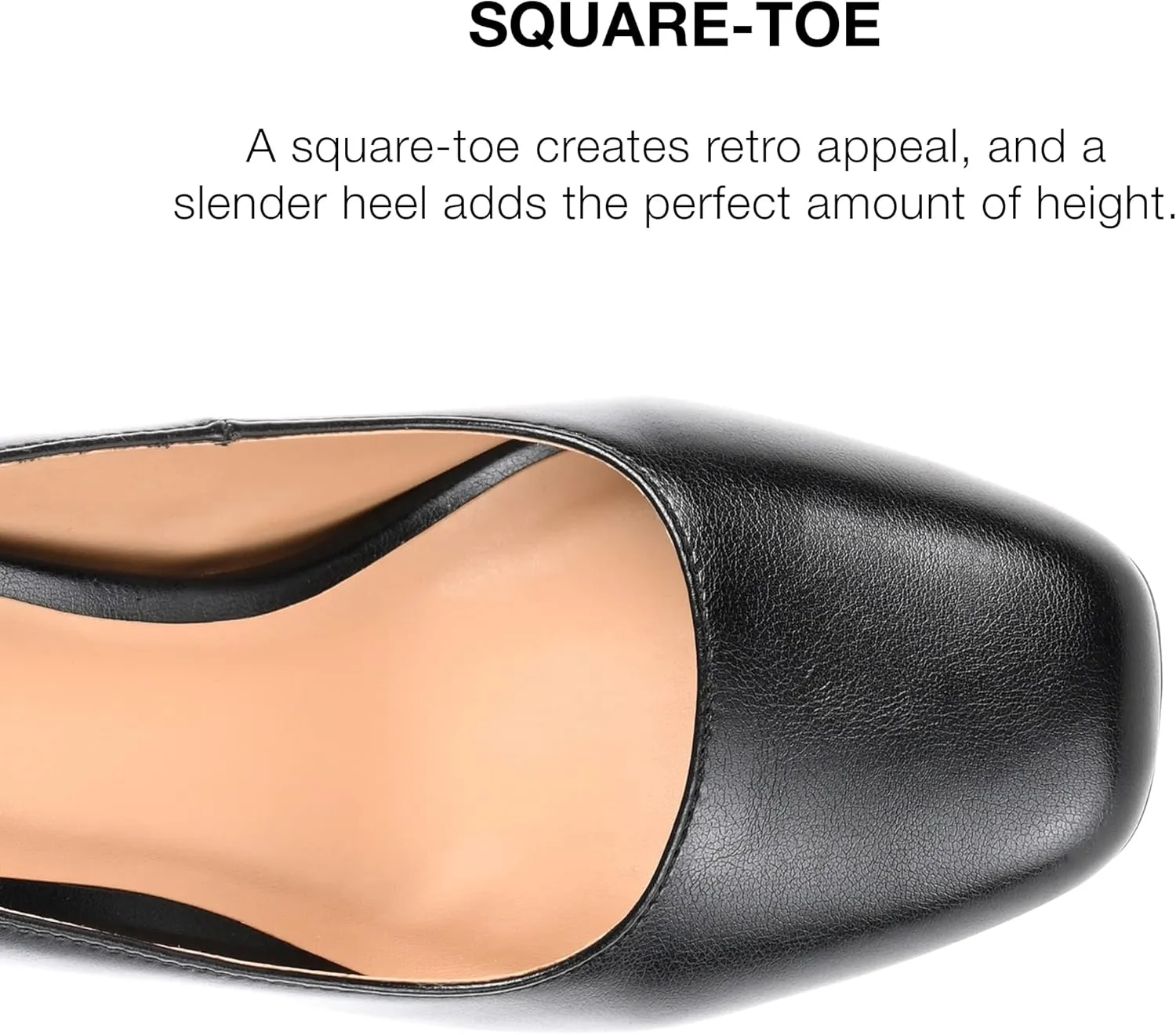 Journee Womens Monalee Tru Comfort Foam Square Toe Mid Heel Pumps