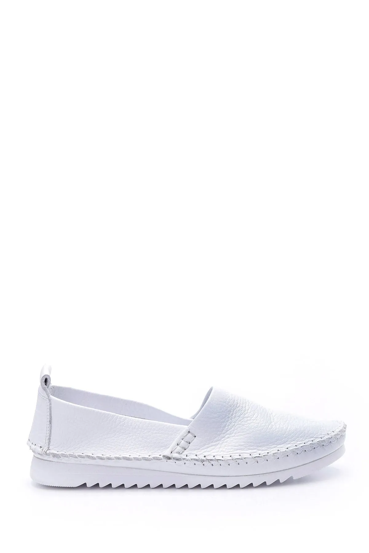 Kadın Dikiş Detaylı Deri Loafer
