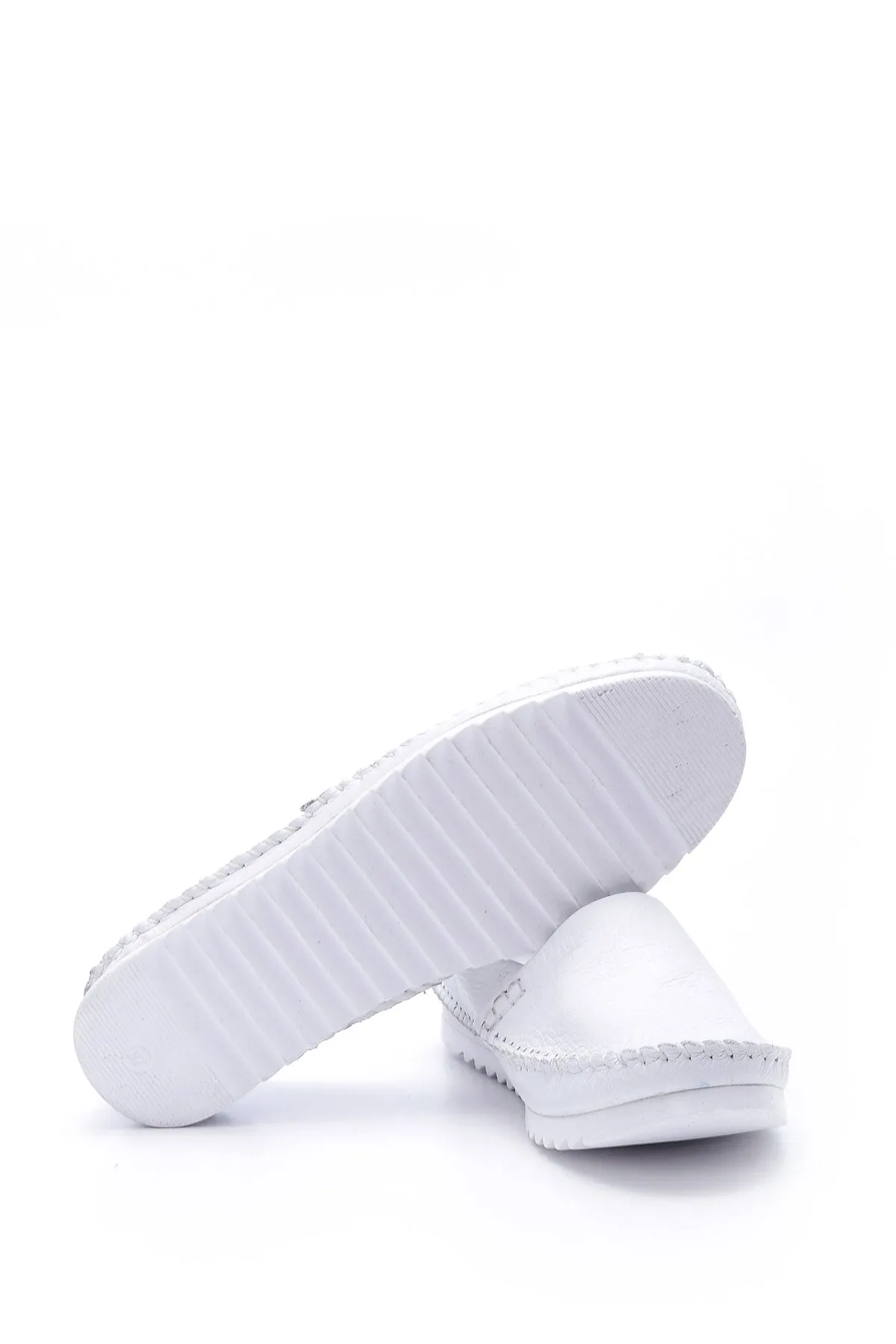 Kadın Dikiş Detaylı Deri Loafer