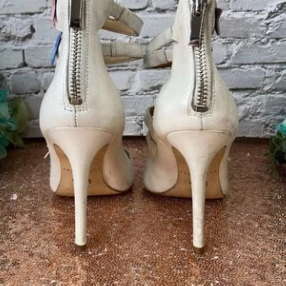 Katy Perry White Stella Star Studded Sandals 10