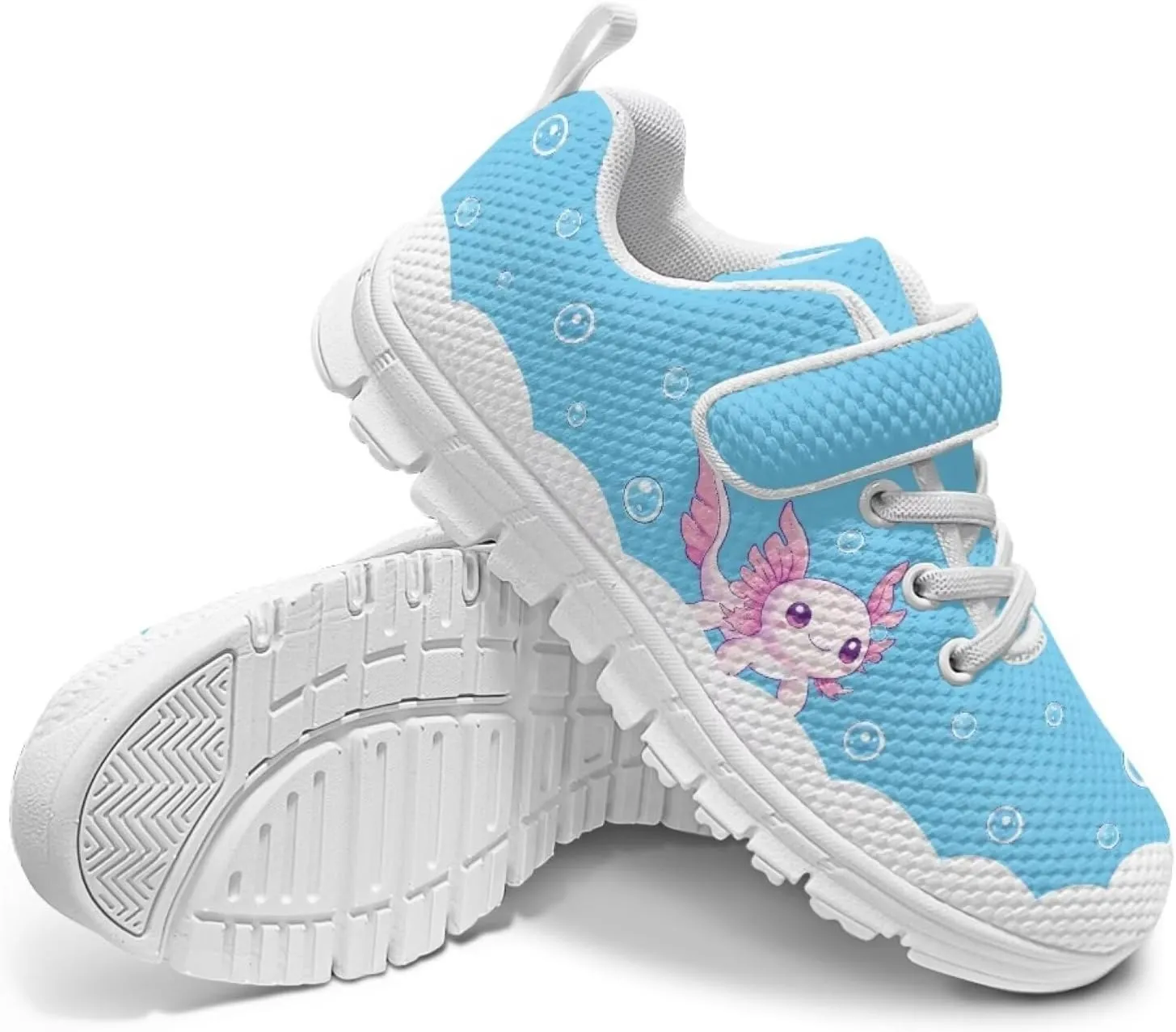 Kids Sneakers Cute Animals Print Sports Shoes for Girls Athletic Shoes Mesh Walking Shoes Non Slip Tennis Pop Shoes Single Buckle Sneakers