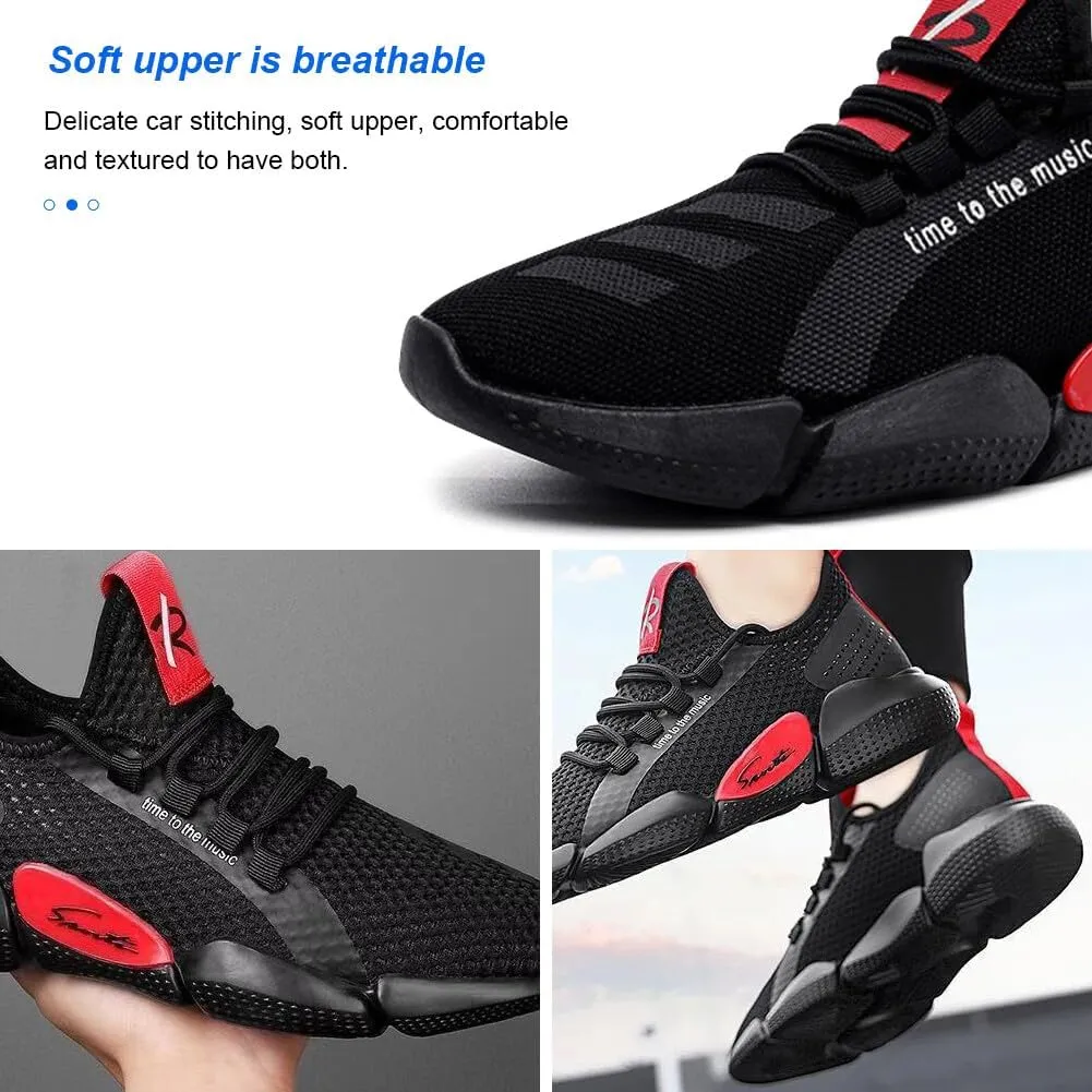 KUNWFNIX Mens Slip On Walking Shoes Non Slip Running Shoes Lightweight Workout Shoes Breathable Mesh Fashion Casual Sneakers