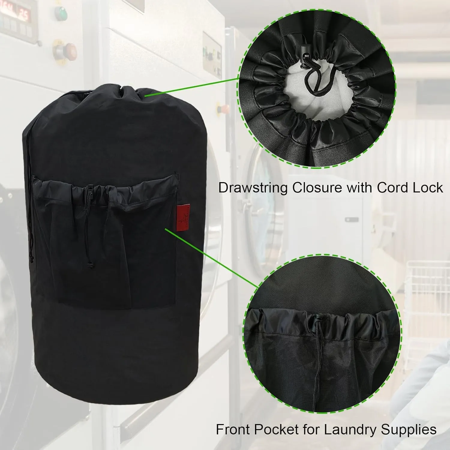 Large Laundry Bag Backpack with Padded Shoulder Straps,College Dorm Room Essentials Laundry Back pack,Adjustable Chest Clasp,Laundry Bookbag for Travel,Laundromat,Apartment,Students