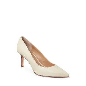 Lauren Ralph Lauren Lanette Pumps for Women - Breathable Synthetic Lining - Leather Upper - Rubber Outsole Womens Lanette Pump Alpaca Suede 10 B - Medium Vanilla 9 B - Medium