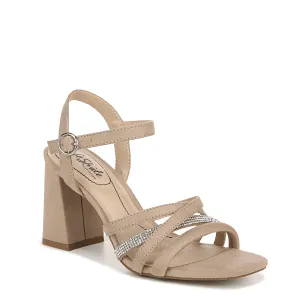 LifeStride Womens Belle Block Heel Strappy Dress Sandals Dover Beige 10 M