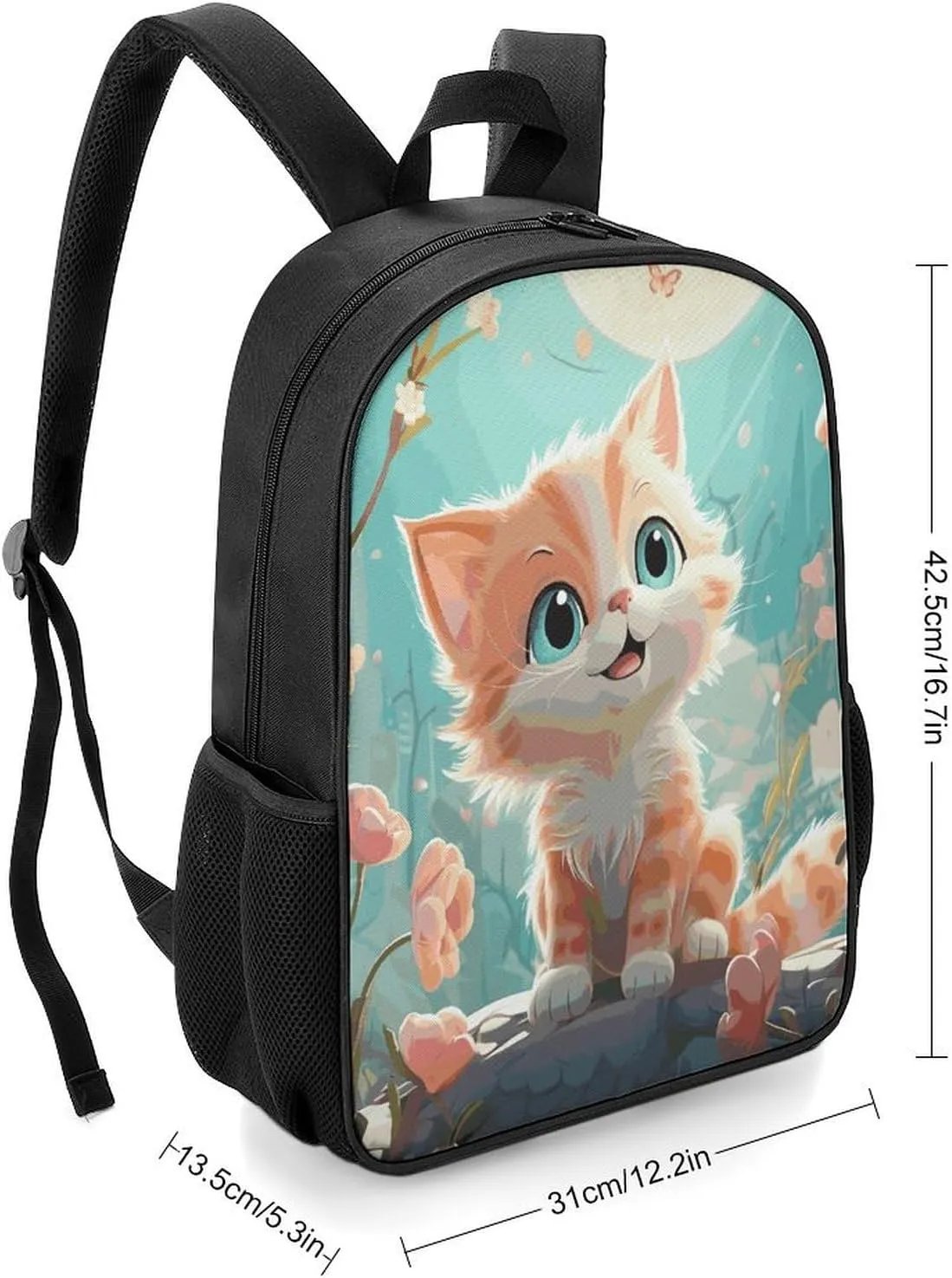 Lightweight Backpacks Cute Travel Bag Durable Cute Cats Printing Small Travel Backpack For Women & Men