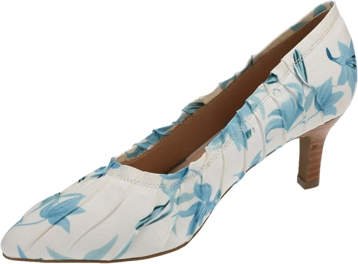 Masseys Women's Bella Pleated Mid Heel Pump