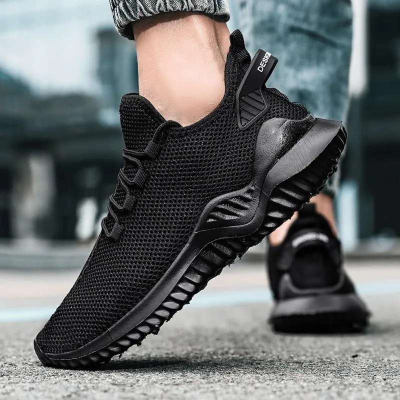 Men Fashion Sneakers Trainers for Men Breathable Lightweight Comfortable Outdoor Flat Shoes for Jogging Suitable for All Seasons