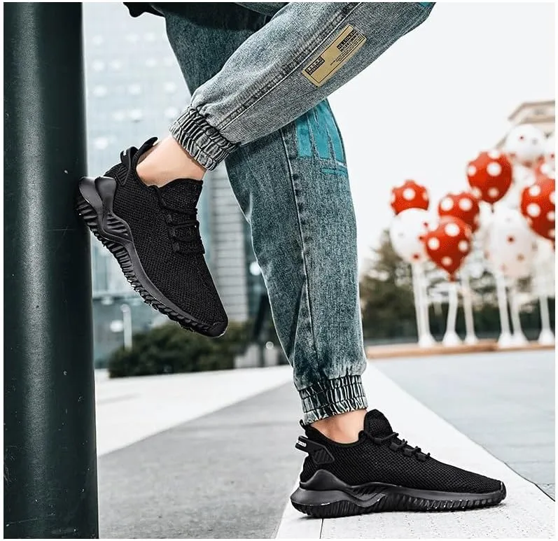 Men Fashion Sneakers Trainers for Men Breathable Lightweight Comfortable Outdoor Flat Shoes for Jogging Suitable for All Seasons