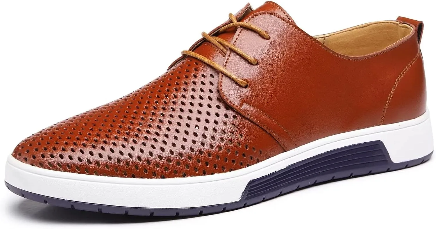 Men's Casual Oxford Shoes Lace-up Dress Shoes Comfortable Fashion Sneakers
