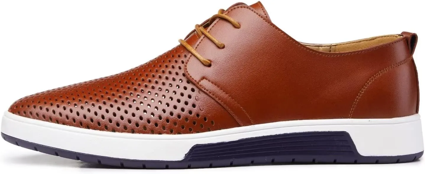 Men's Casual Oxford Shoes Lace-up Dress Shoes Comfortable Fashion Sneakers