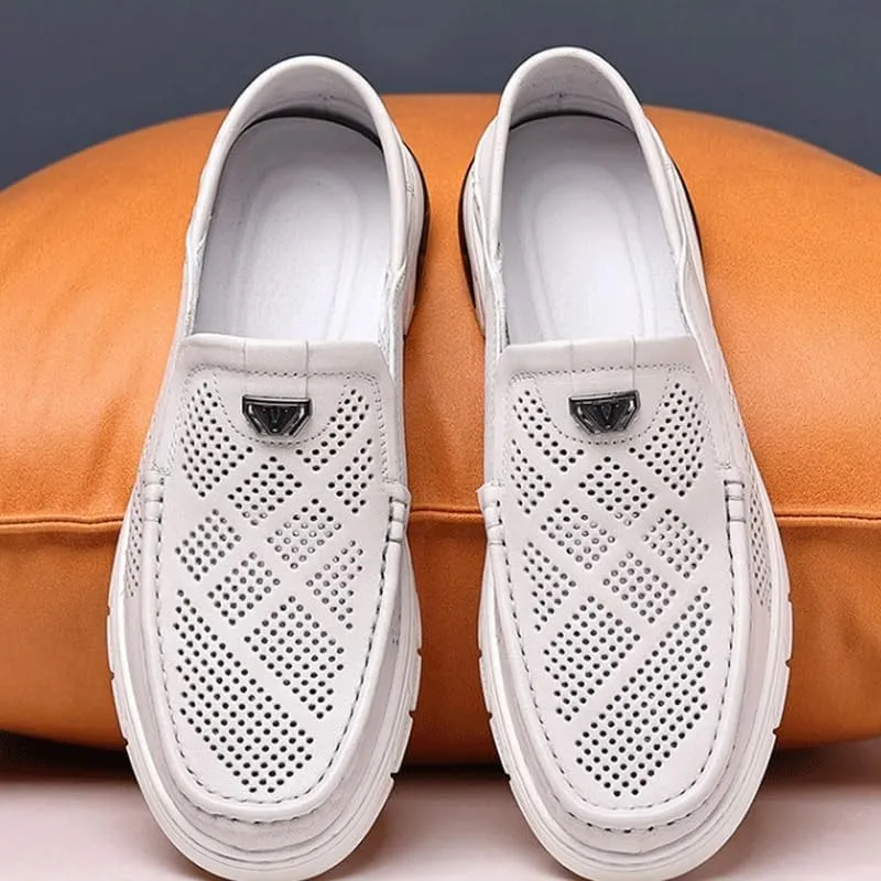 Men's Formal Business Mesh Slip-On Shoes Men Office Wedding Breathable Modern Loafers