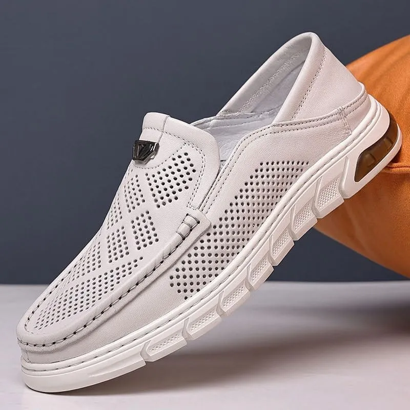 Men's Formal Business Mesh Slip-On Shoes Men Office Wedding Breathable Modern Loafers