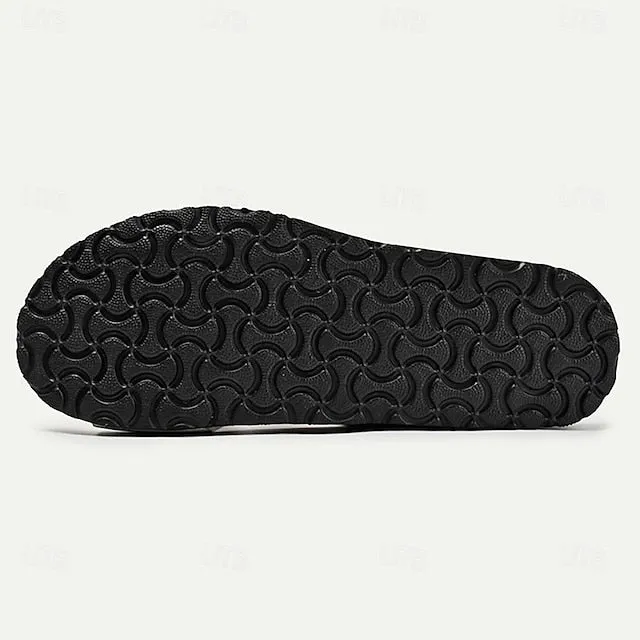Men's Leather Flat Sandals with Buckle for Breathable Summer Wear - 59 Street Vibes