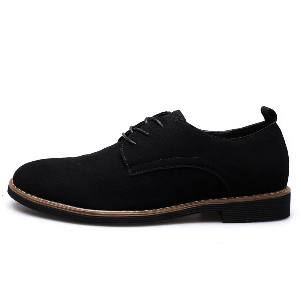 Men's Suede Dress Shoes Casual Lace Up Oxfords Shoes
