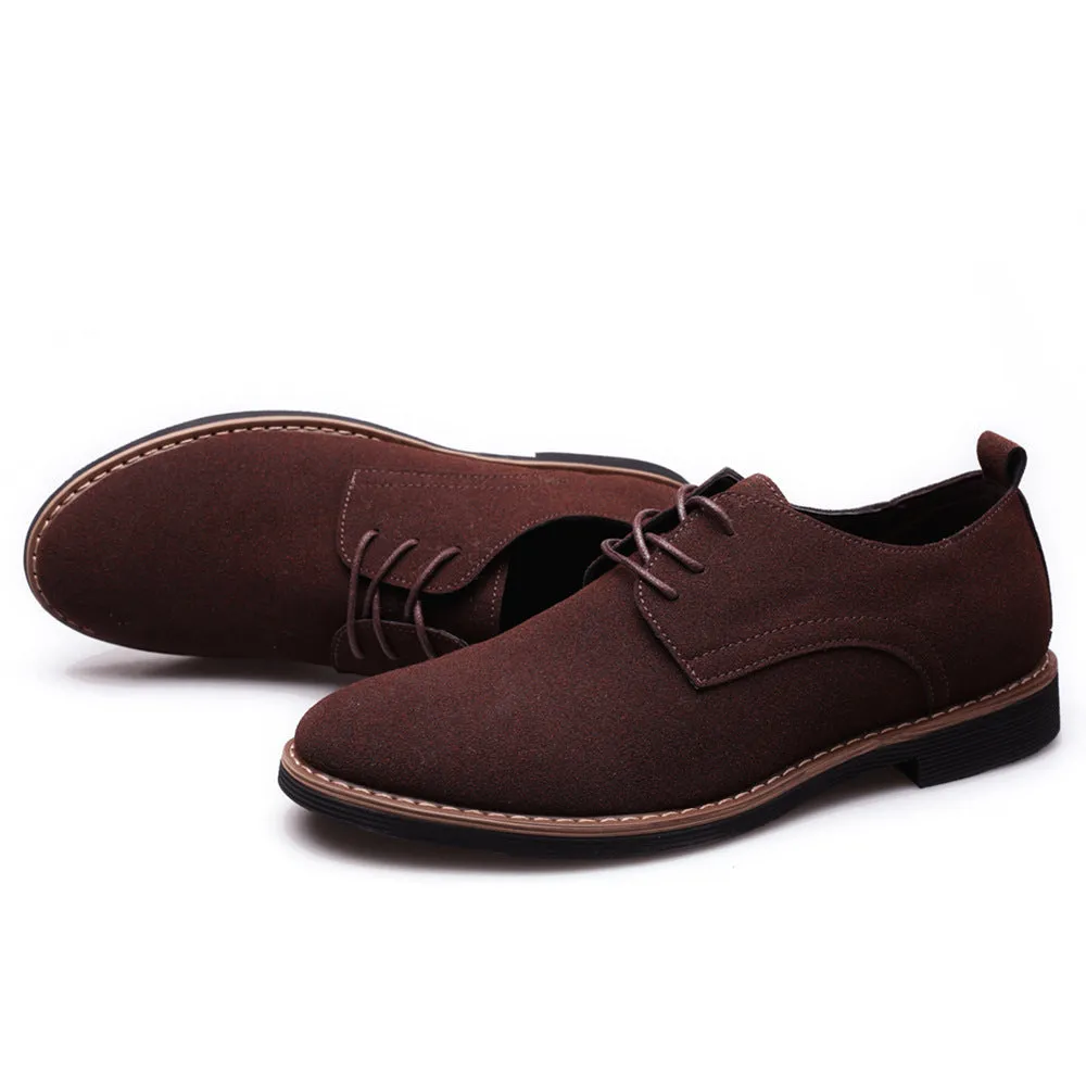 Men's Suede Dress Shoes Casual Lace Up Oxfords Shoes