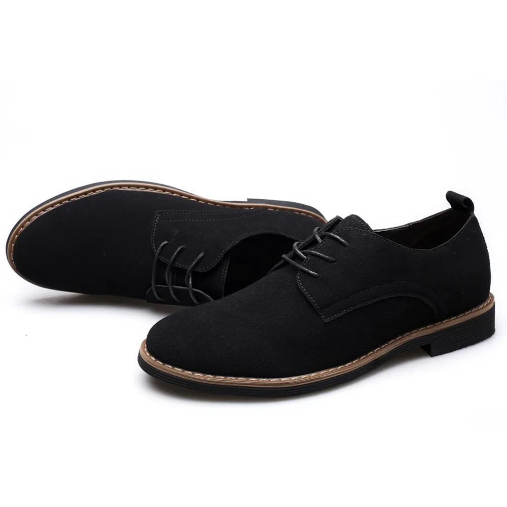Men's Suede Dress Shoes Casual Lace Up Oxfords Shoes
