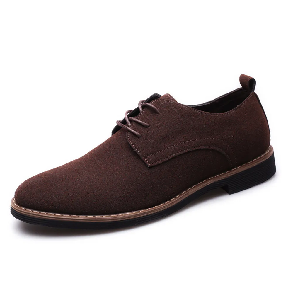 Men's Suede Dress Shoes Casual Lace Up Oxfords Shoes