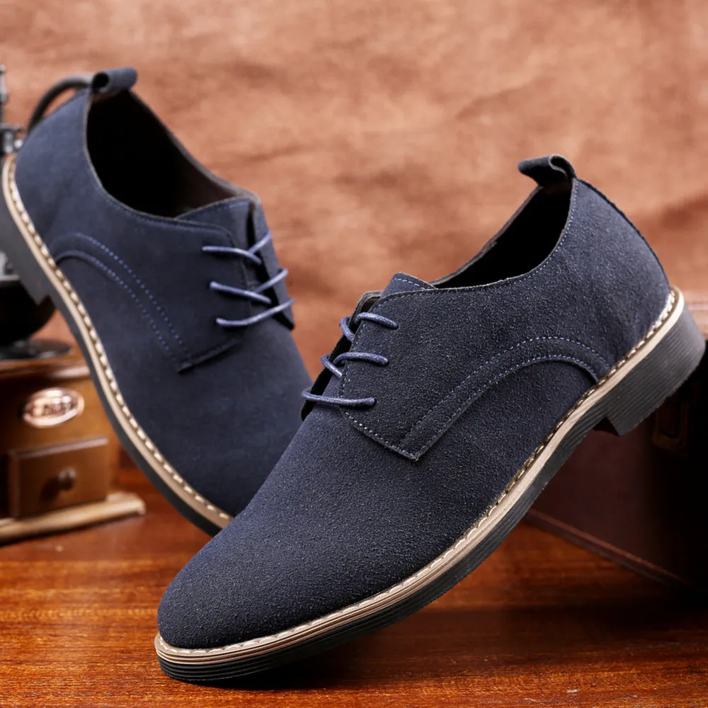 Men's Suede Dress Shoes Casual Lace Up Oxfords Shoes