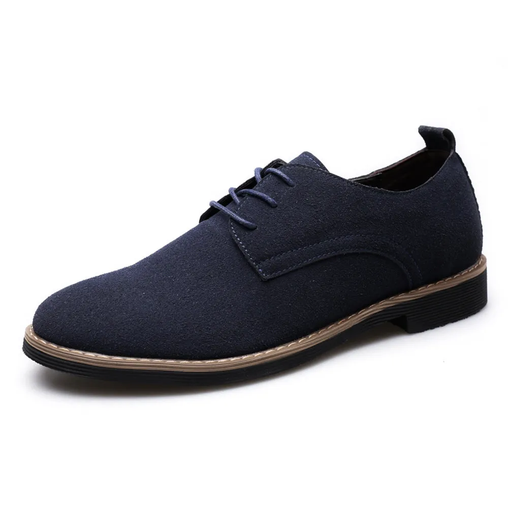 Men's Suede Dress Shoes Casual Lace Up Oxfords Shoes