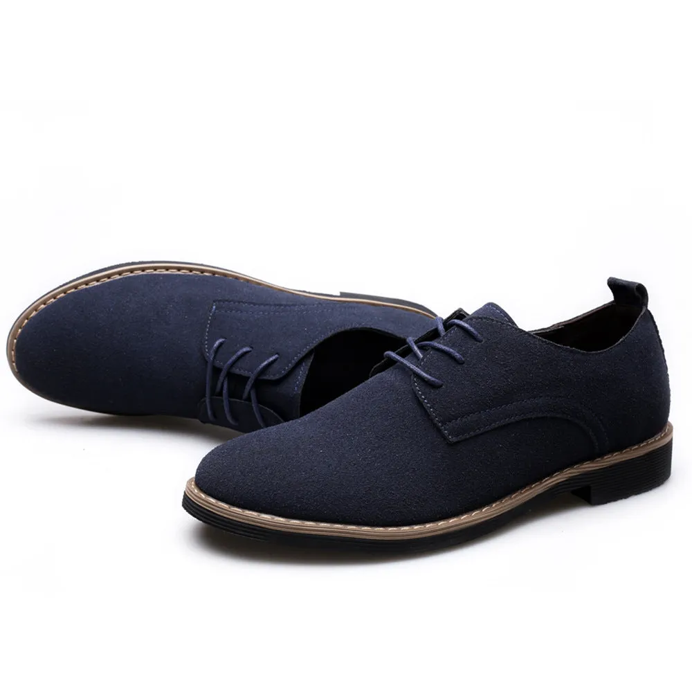 Men's Suede Dress Shoes Casual Lace Up Oxfords Shoes