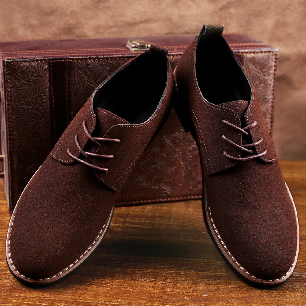 Men's Suede Dress Shoes Casual Lace Up Oxfords Shoes