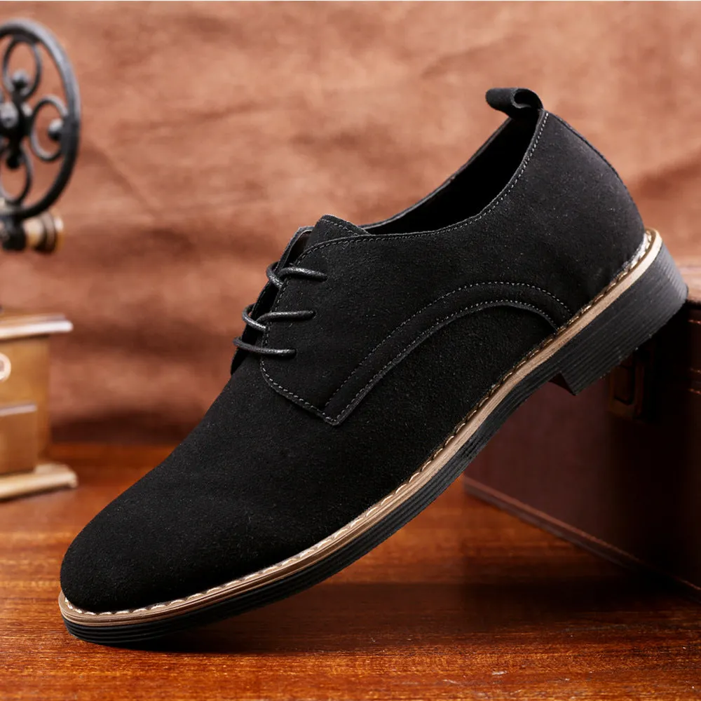 Men's Suede Dress Shoes Casual Lace Up Oxfords Shoes