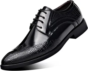 Men's Vintage Dress Shoes Casual Oxford Formal Leather Shoes for Weddings Business Office Prom
