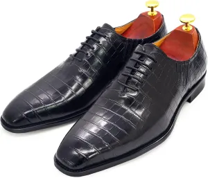 Mens Wedding Party Brogues Derbys Formal Dress Retro Oxfords Work Uniform Wingtip Leather Lace-ups,Black-47