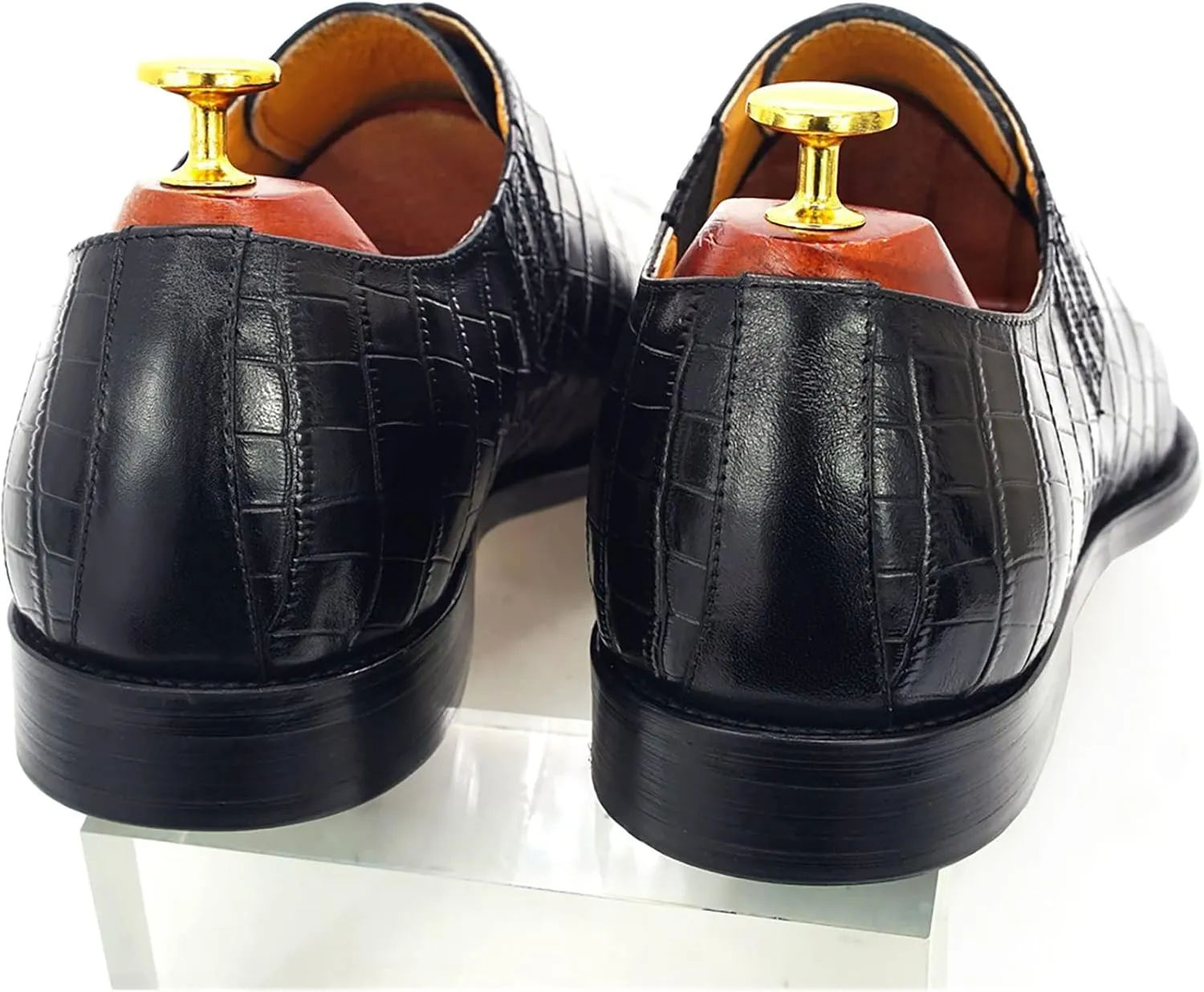 Mens Wedding Party Brogues Derbys Formal Dress Retro Oxfords Work Uniform Wingtip Leather Lace-ups,Black-47