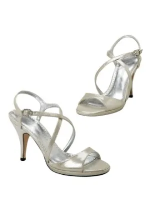 Metallic Cross Vamp Sandal