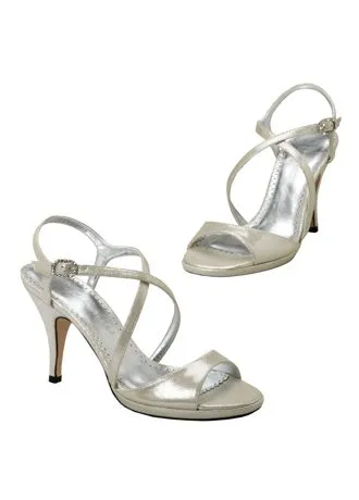 Metallic Cross Vamp Sandal