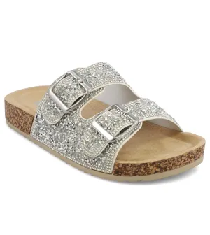 Mia Rhinestone Slide Sandal