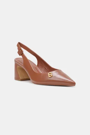 Mona Slingback Pump - Brown