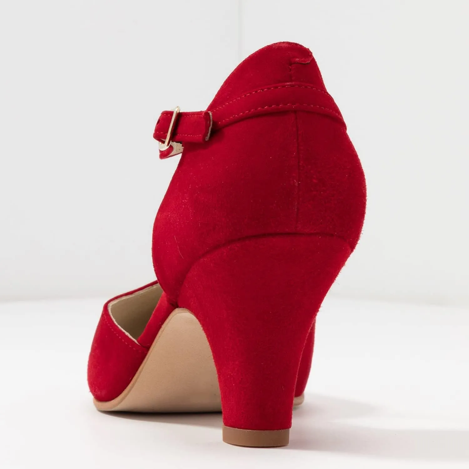 MOOMMO Women Elegant Kitten Heel Mary Jane Pumps Shoes Ankle T-Strap Round Closed Toe Cut-Out Dress Sandals Shoe Chunky Block Heels D-Orsay Suede Work Pump Fall fashion Office Wedding Spring 4-13 M US