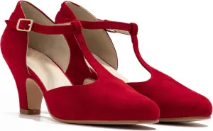 MOOMMO Women Elegant Kitten Heel Mary Jane Pumps Shoes Ankle T-Strap Round Closed Toe Cut-Out Dress Sandals Shoe Chunky Block Heels D-Orsay Suede Work Pump Fall fashion Office Wedding Spring 4-13 M US