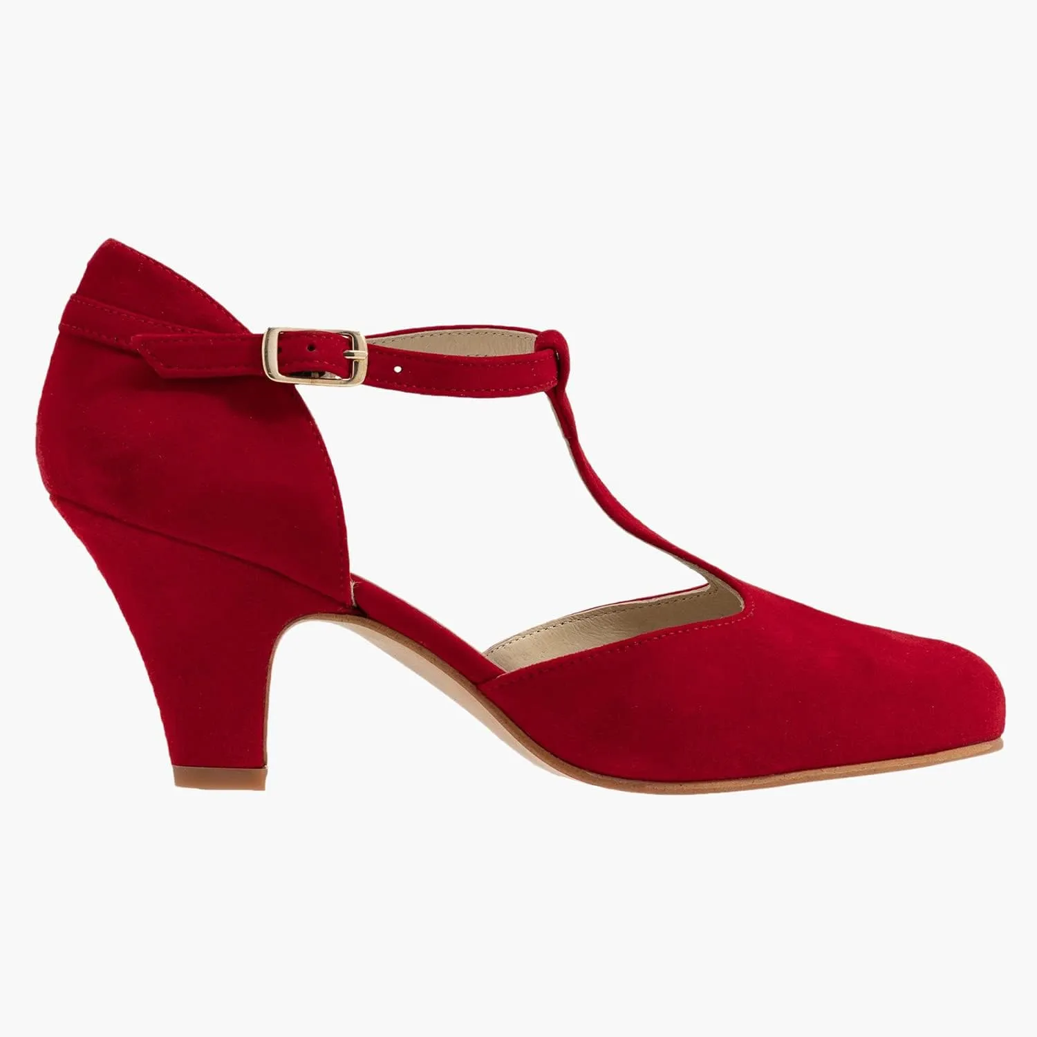 MOOMMO Women Elegant Kitten Heel Mary Jane Pumps Shoes Ankle T-Strap Round Closed Toe Cut-Out Dress Sandals Shoe Chunky Block Heels D-Orsay Suede Work Pump Fall fashion Office Wedding Spring 4-13 M US