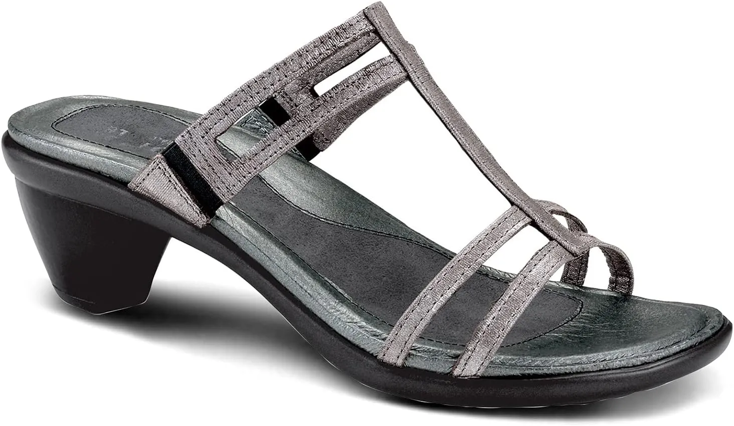 NAOT Footwear Women's Loop Slide Sandal Silver Threads 10 M US