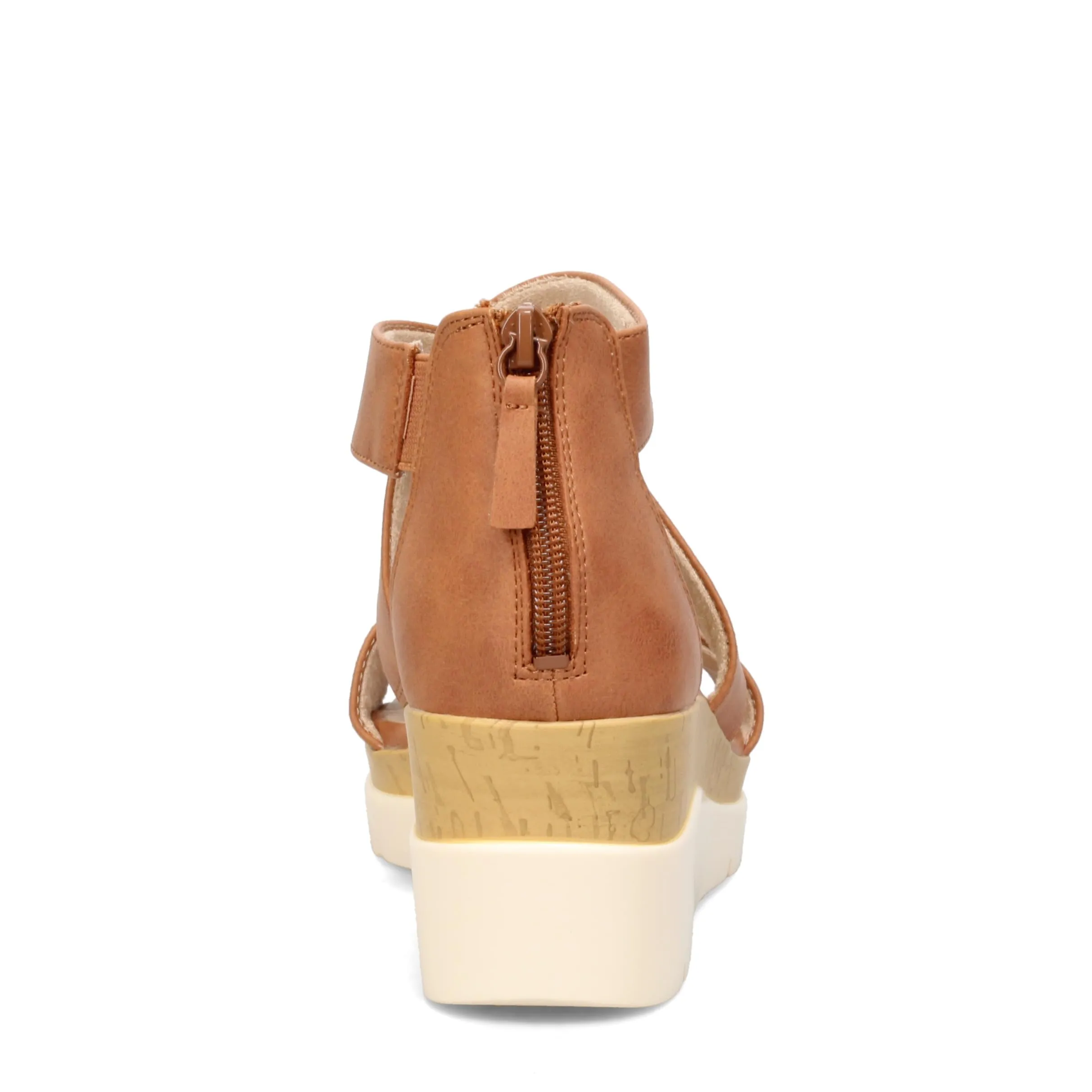 Naturalizer SOUL Women's Goodtimes Crisscross Strappy Wedge Sandal Toffee Brown Smooth 8M