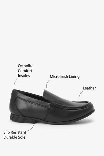 Next Black Leather Mens Loafer