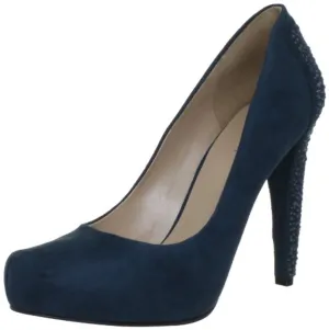 Nine West Women's Coldfeet Platform Pump,Blue-Green Suede,6.5 M US