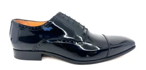 Oliver Black Patent Oxford Toecap Dress Shoes