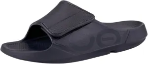 OOFOS OOahh Sport Flex Recovery Sandal, Black Matte - Women’s Size 11, Men’s Size 9
