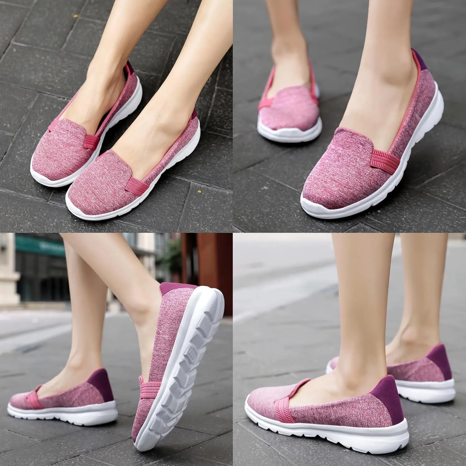 Optigard Women's Mesh Slip-on Flat Loafers,Shallow Mouth Breathable Comfortable Walking Shoes Backless Driving Shoes Outdoor Lightweight Casual Sneakers