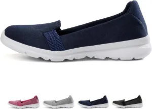 Optigard Women's Mesh Slip-on Flat Loafers,Shallow Mouth Breathable Comfortable Walking Shoes Backless Driving Shoes Outdoor Lightweight Casual Sneakers
