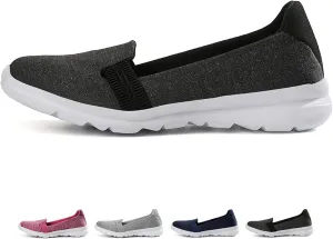 Optigard Women's Mesh Slip-on Flat Loafers,Shallow Mouth Breathable Comfortable Walking Shoes Backless Driving Shoes Outdoor Lightweight Casual Sneakers