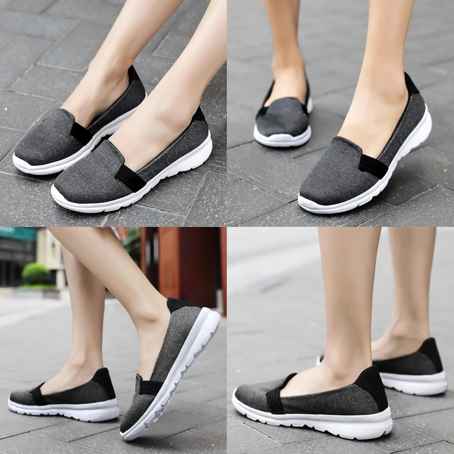 Optigard Women's Mesh Slip-on Flat Loafers,Shallow Mouth Breathable Comfortable Walking Shoes Backless Driving Shoes Outdoor Lightweight Casual Sneakers