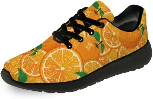 Orange Print Tennis Shoes Men Women Lightweight Running Shoes Walking Fashion Sneakers Gifts for Him Her