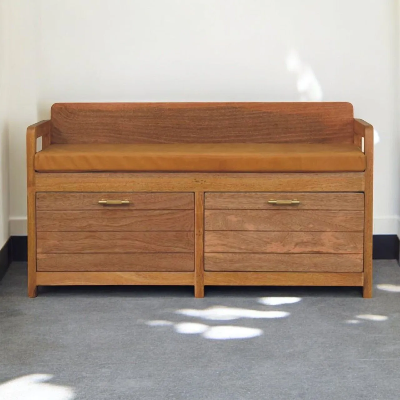 Oxford 2 Drawer Storage Bench - Beige